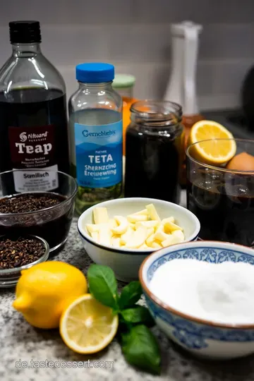 Erfrischender Pfirsich-Eistee selbst gemacht ingredients