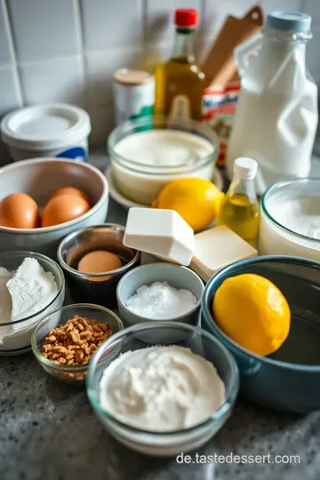 Fluffige Cotta mit Joghurt und Zitrone ingredients