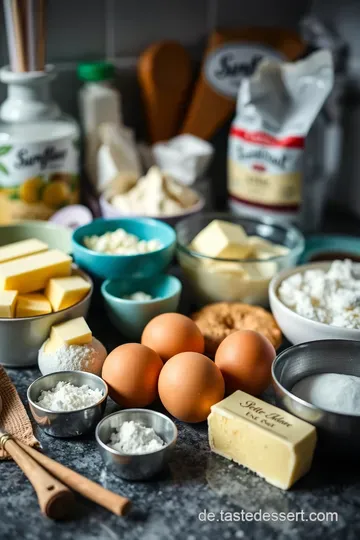 Fröhliche Geburtstags-Cupcakes mit bunter Buttercreme ingredients