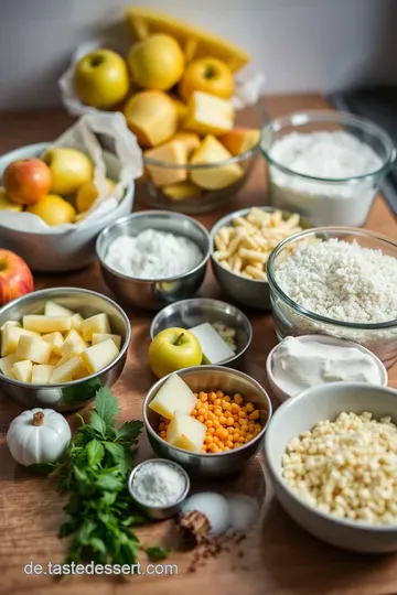 Himmlischer Apfel-Crumble mit Haferflocken ingredients