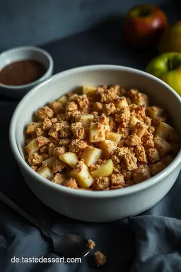 Himmlischer Apfel-Crumble mit Haferflocken presentation