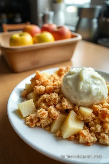 Himmlischer Apfel-Crumble mit Haferflocken steps