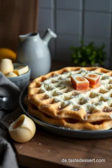 Klassischer Waffelteig für fluffige Belgische Waffeln presentation