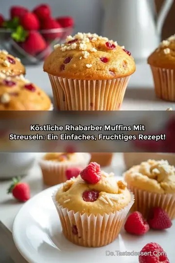 Köstliche Rhabarber Muffins mit Streuseln: Ein einfaches fruchtiges Rezept!