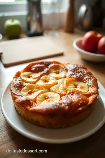 Köstlicher Apfelkuchen mit Schmand und Pudding steps