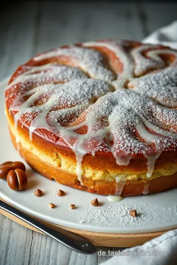 Marmorierter Rahmkuchen – Ein himmlischer Genuss mit Sahne presentation