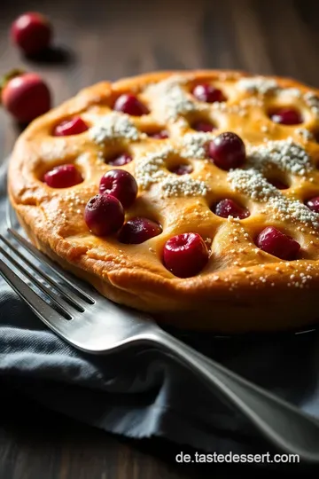 Maulwurfkuchen mit saftigen Kirschen presentation