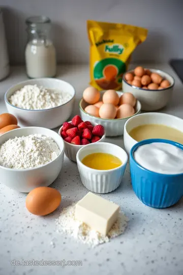 Rhabarber Muffins mit knusprigen Streuseln ingredients