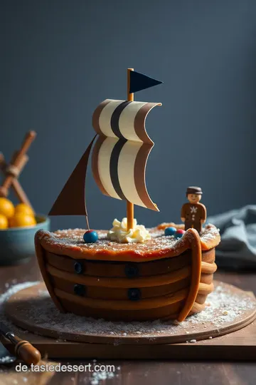 Schiff ahoi! Piratenschiff Kuchen presentation