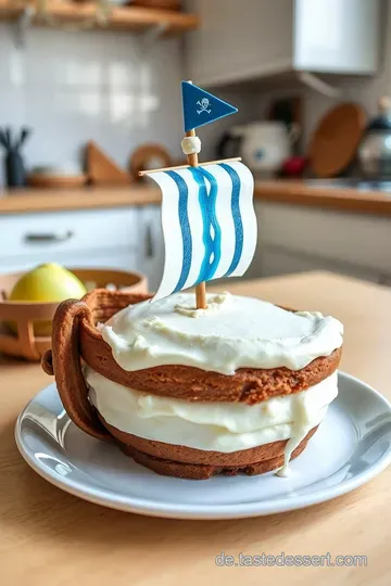Schiff ahoi! Piratenschiff Kuchen steps