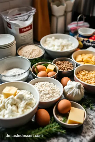 Weihnachtliches Stollenkonfekt mit zartem Marzipan ingredients