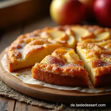 Omas Geheimnis Rezept Streusel Apfelkuchen einfach backen Rezeptkarte