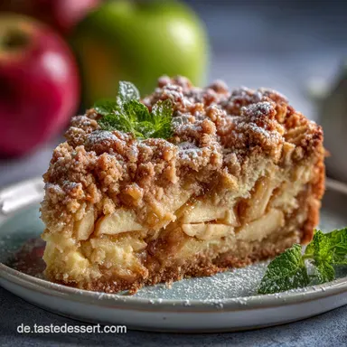 Apfelkuchen R&uuml;hrteig: Saftig & Einfach Backen in 65 Minuten Rezeptkarte
