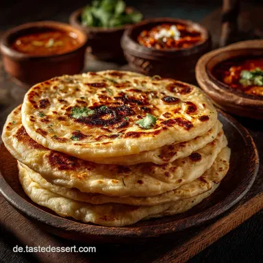 Cremiges Dal Chapati Masoor Linsen und fluffige Chapatis backen Rezeptkarte