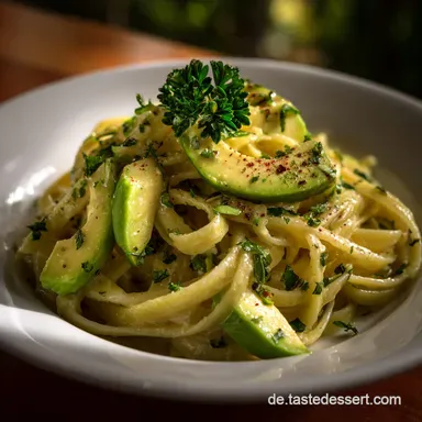 Avocado Pasta Rezept schnell einfach mit Cremiger Perfektion Rezeptkarte