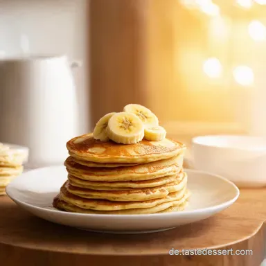 Saftige Bananen Pancakes Einfaches Rezept f&uuml;r Genie&szlig;er Rezeptkarte