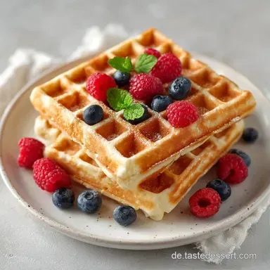 Belgische Waffeln Grundrezept: Knusprig Rezeptkarte
