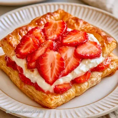Bl&auml;tterteig Erdbeeren Quark in 35 Min Rezeptkarte