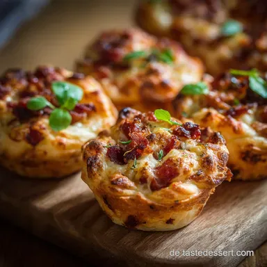 Bl&auml;tterteigMuffins im PizzaStyle: Der herzhafte Snack in 40 Minuten fertig Rezeptkarte