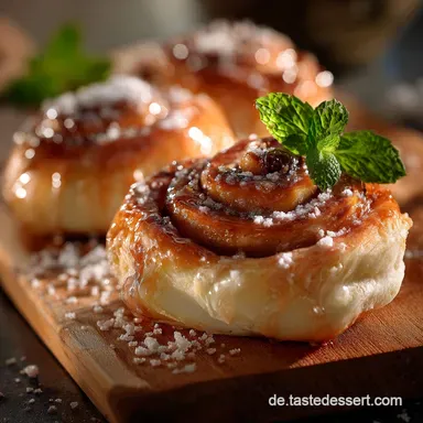 Bl&auml;tterteig Zimtschnecken BlitzRezept f&uuml;r krosse saftige Schnecken Rezeptkarte