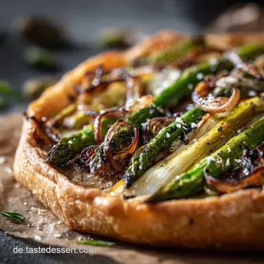 Bl&auml;tterteigPizza mit Spargel: Knusprig in 40 Minuten Rezeptkarte