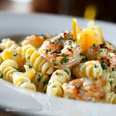 Garnelen Pasta Cremiges 30MinutenRezept ohne Sahne mit frischer Zitrone