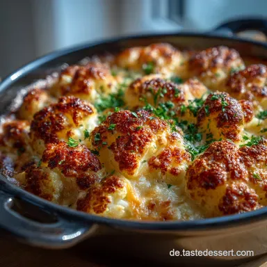 Cremiges Blumenkohl Gratin Einfach Low Carb Rezept Rezeptkarte