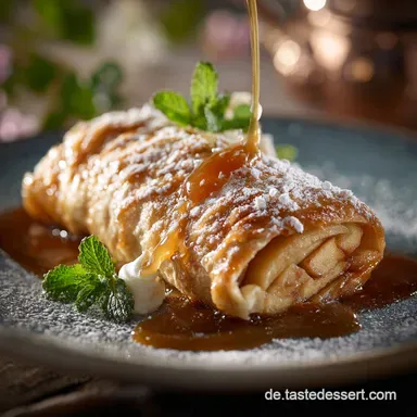 BratapfelWrap Omas Winterdessert in 30 Min Mit GoldsaftKaramell Rezeptkarte