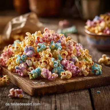 Buntes ZuckergussPopcorn Ultraknuspriges Popcorn wie vom Rummelplatz Rezeptkarte