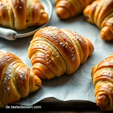 Buttrig-goldene Croissants: Paris-Feeling zu Hause! Rezeptkarte