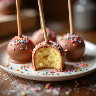 Cake Pop KonfettiKuchen Meine s&uuml;&szlig;e &Uuml;berraschung Rezeptkarte