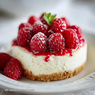 Cheesecake Framboise Sans Cuisson f&uuml;r 10 Portionen Rezeptkarte