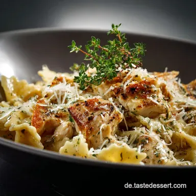 Cremige H&auml;hnchenPasta mit Knoblauch: Das ultimative Feierabend-Gl&uuml;ck Rezeptkarte