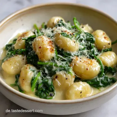OnePot Gnocci: Cremig in 30 Minuten Einfaches Abendessen Rezeptkarte