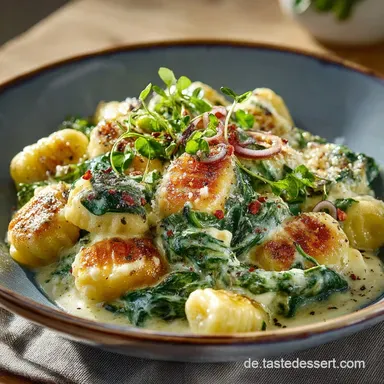 Cremiger FetaSpinatGnocchi Auflauf Seelenfutter in nur 40 Min Rezeptkarte