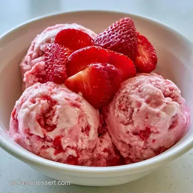 Erdbeereis mit Mascarpone und Sahne Rezeptkarte