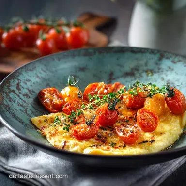 Omelett mit Tomaten: Das luftige Feierabend-Rezept (15 Minuten) Rezeptkarte