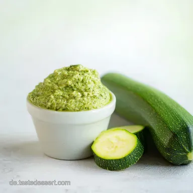 Zucchini Pesto: Cremiges R&ouml;staroma-Pesto (35 Min.) Rezeptkarte