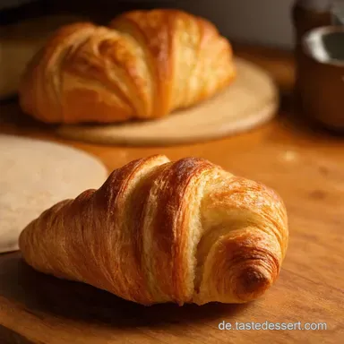 Croissant Rezept Goldbraun Bl&auml;ttrig wie vom B&auml;cker Rezeptkarte