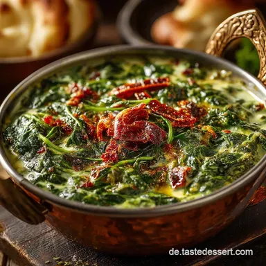 Cremiges Dal Palak Linsen mit Spinat Rezept Authentisch wie in Indien Rezeptkarte