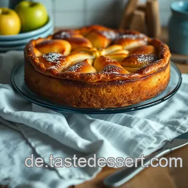 Omas Geheimrezept für den besten saftigen Apfelkuchen Rezeptkarte