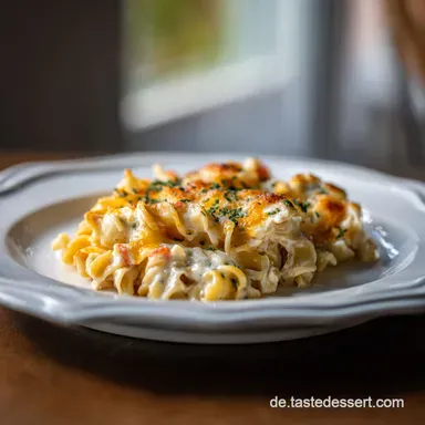 Dollys Cremiger H&uuml;hnchen-Nudel-Auflauf Rezept f&uuml;r 6 Rezeptkarte