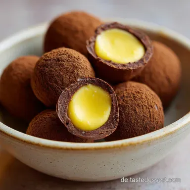 Eierlik&ouml;r Pralinen Rezept mit Kokosraspeln: Samtige Textur