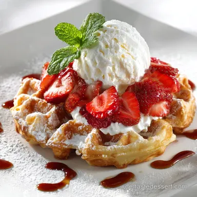 Einfache Waffeln ohne Ei: Flauschig, schnell der beste Sonntags-Klassiker. Rezeptkarte