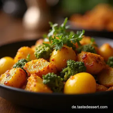 Authentisches Aloo Gobi Rezept Nordindisches Curry mit Kartoffeln Blumenkohl Rezeptkarte