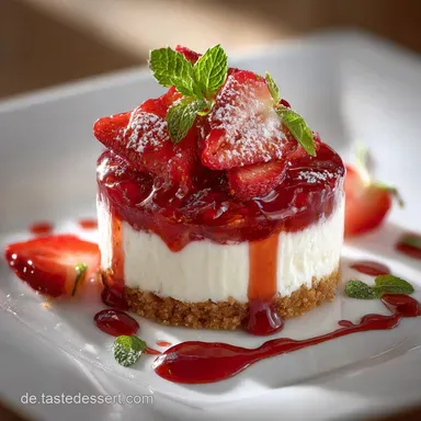 ErdbeerRezept Das einfache und schnelle Dessert ohne Backen Rezeptkarte