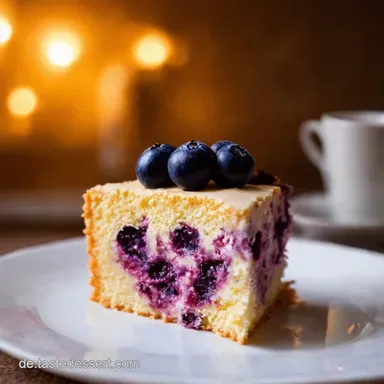 Elsa und Anna Kuchen Zauberhafter BlaubeerJoghurtTraum Rezeptkarte