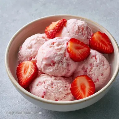 Erdbeer Joghurt Eis f&uuml;r 6 Portionen Rezeptkarte