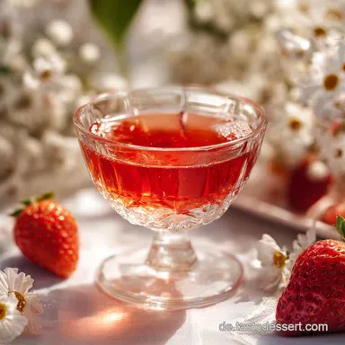 Erdbeer Lillet leckerer Sommerdrink in 15 Minuten Rezeptkarte