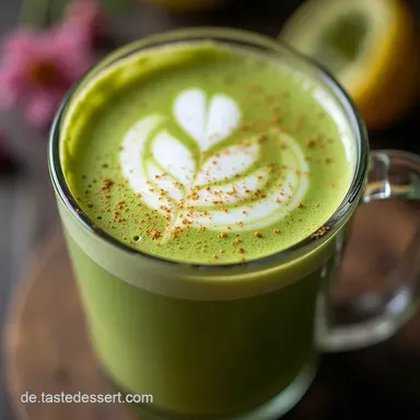 Erdbeer Matcha Latte Mit Erdbeersirup selber machen